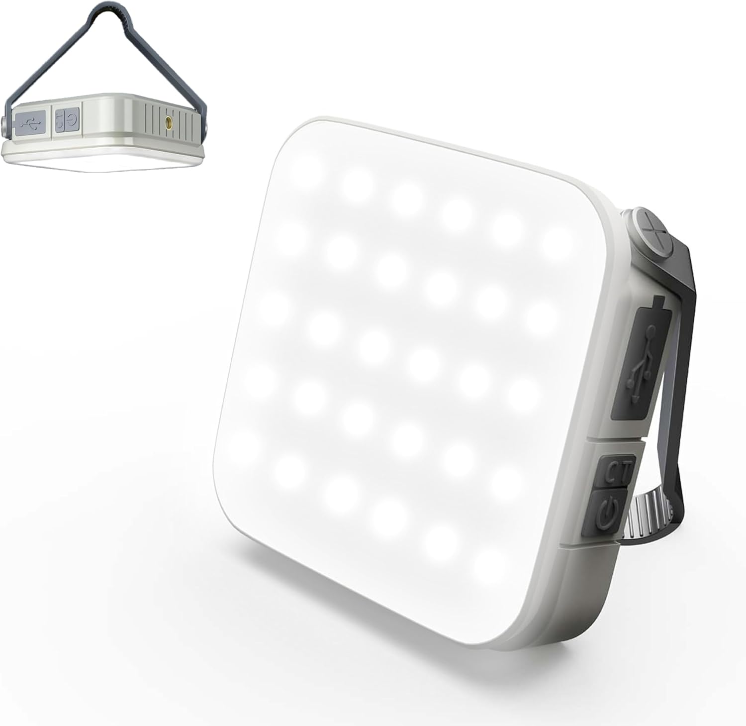 WARSUN Rechargeable Camping Lantern 1000 Lumens, 6000mAh Portable LED Light with Solar Charging, 4 Color Temperatures, 3 Brightness Levels, Hanging Flashlight for Outdoor Use