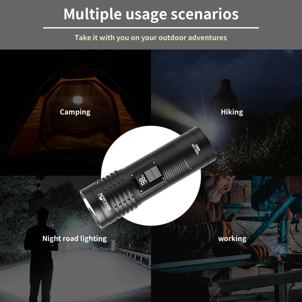 Lampe de poche rechargeable à faisceau puissant – 500 lumens