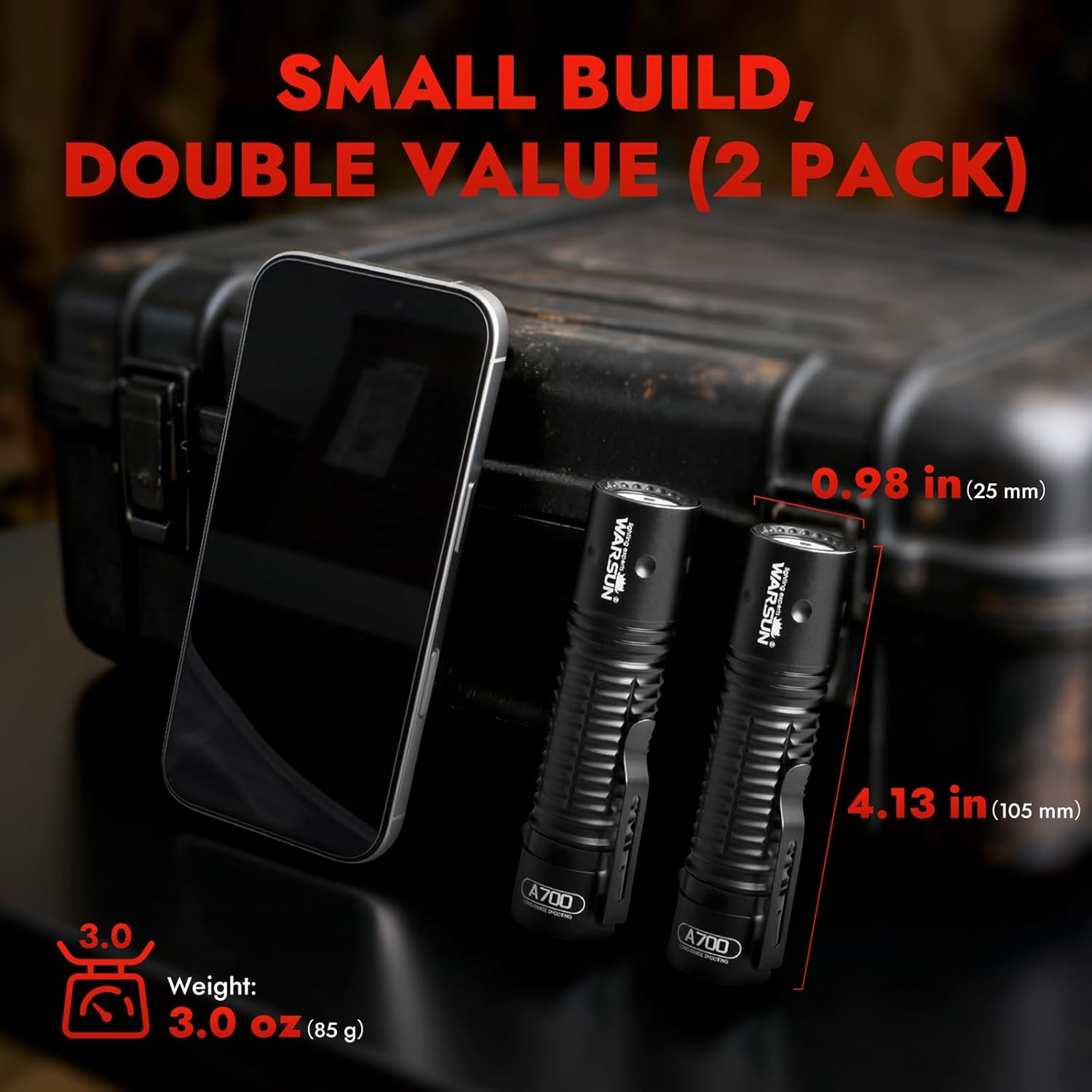 A700 Tactical Flashlight 2 Pack