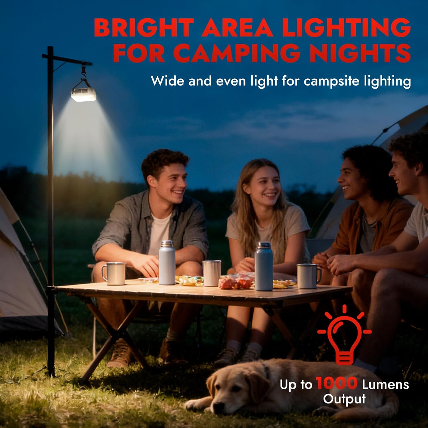 Lanternes de camping solaires LED