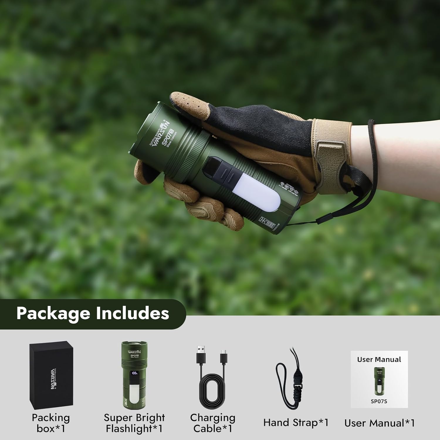 Lampe de poche rechargeable à projecteur