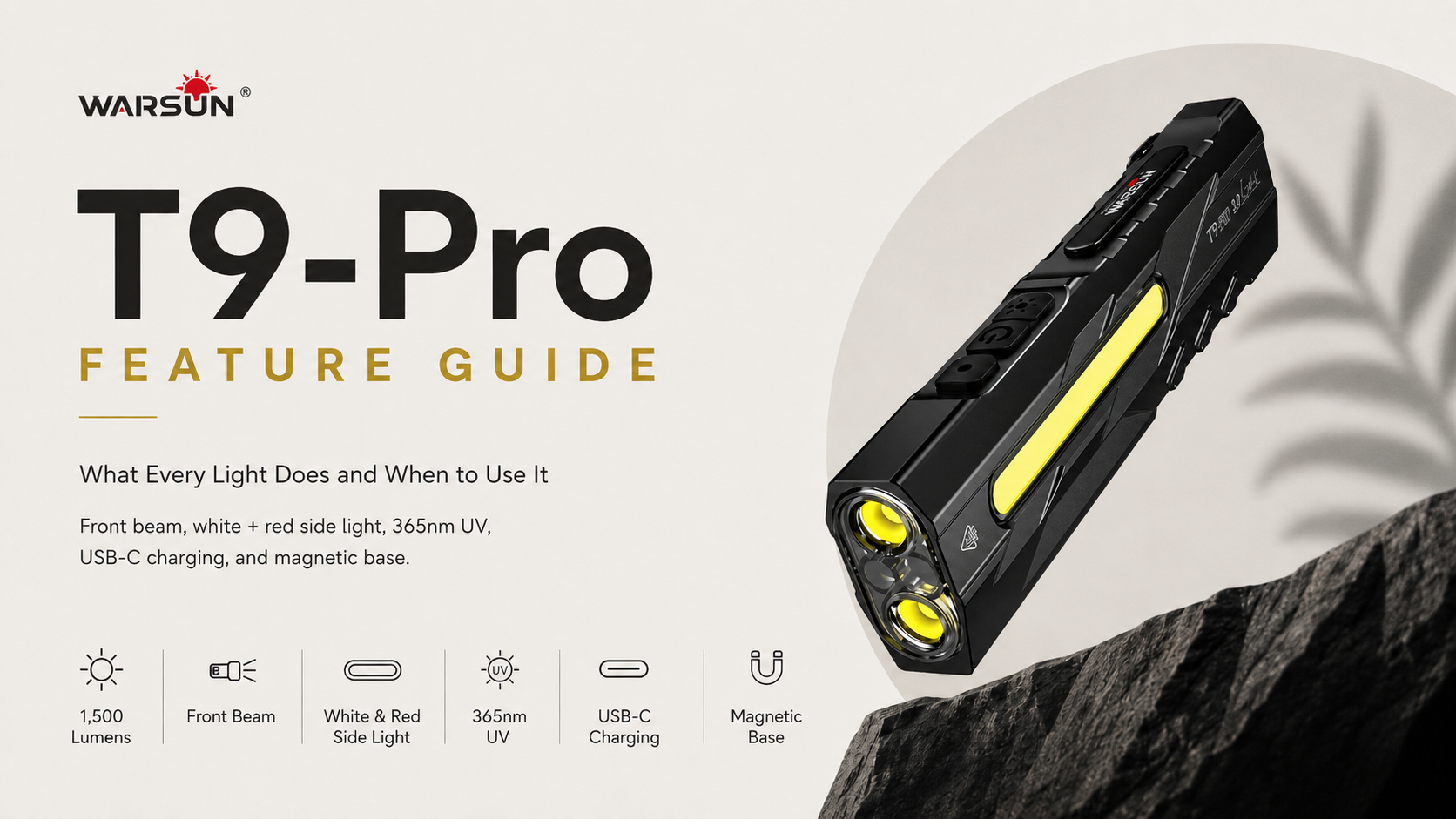 WARSUN T9-Pro Feature Guide: What Every Light Does and When to Use It