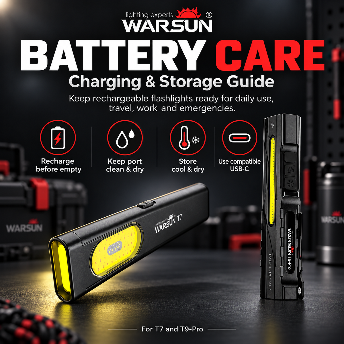 Rechargeable Flashlight Battery Care: Charging and Storage Guide