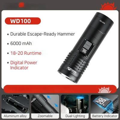 Lampe de poche rechargeable à faisceau puissant – 500 lumens