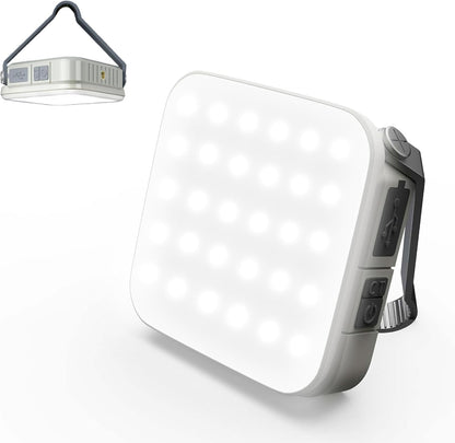 WARSUN Rechargeable Camping Lantern 1000 Lumens, 6000mAh Portable LED Light with Solar Charging, 4 Color Temperatures, 3 Brightness Levels, Hanging Flashlight for Outdoor Use