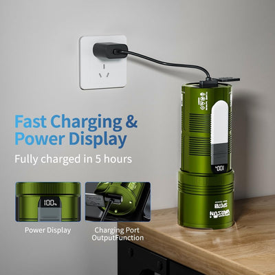 Lampe de poche rechargeable à projecteur