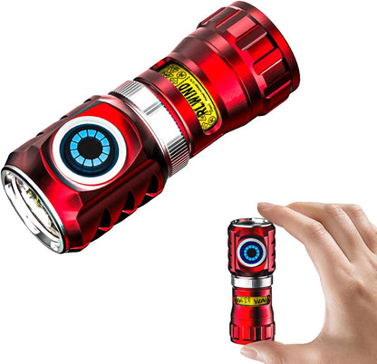 WARSUN Mini Spinning Flashlight 1000 Lumens – Rechargeable USB-C, Durable Aluminum Alloy, 5 Modes Pocket Flashlight, High Lumen EDC Light, Magnetic Base for Camping & Everyday Use