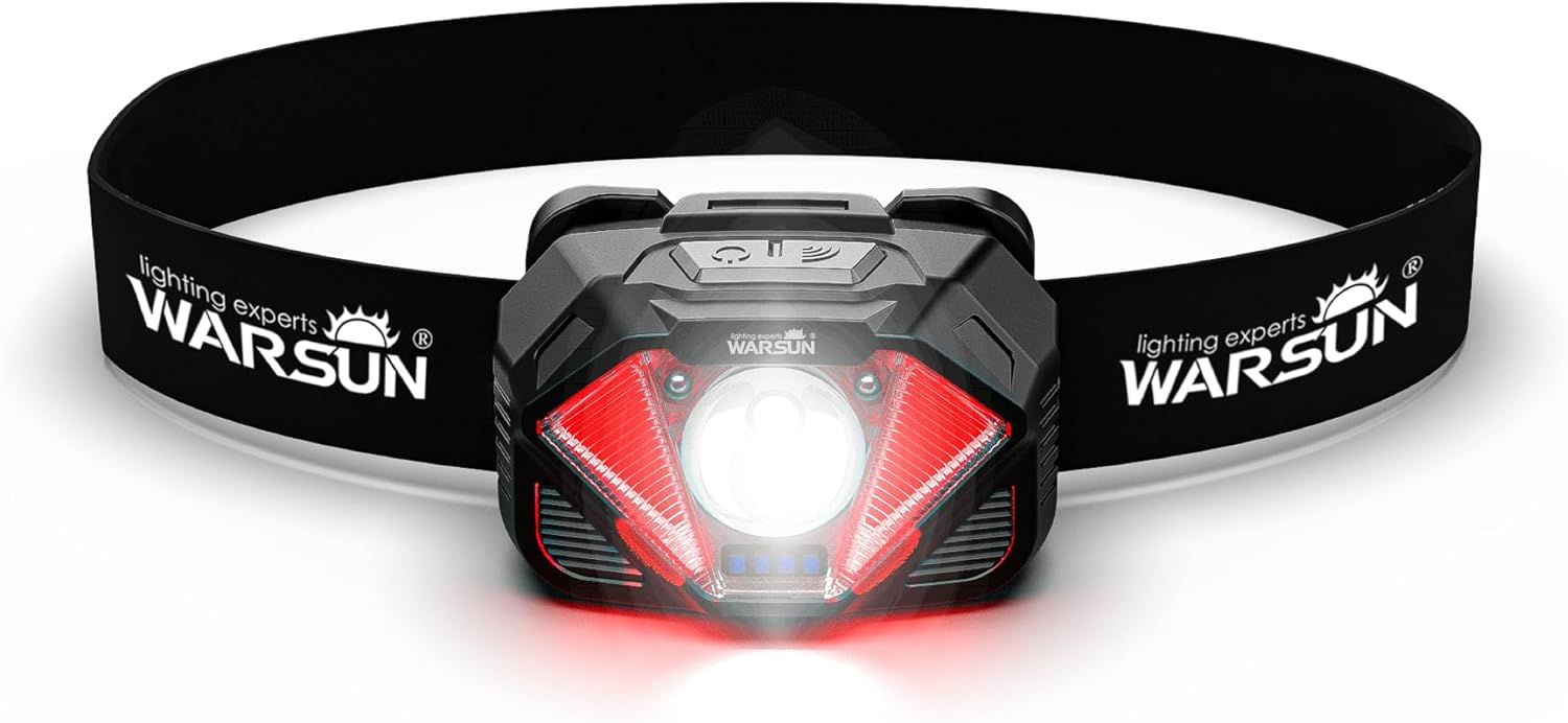 Lampe frontale rechargeable avec capteur de mouvement