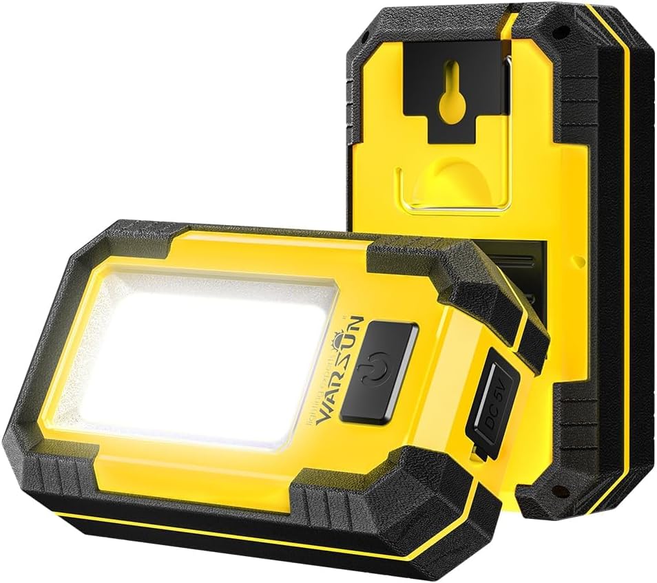 WARSUN Y36 Rechargeable LED Work Light 1200 Lumens Yellow