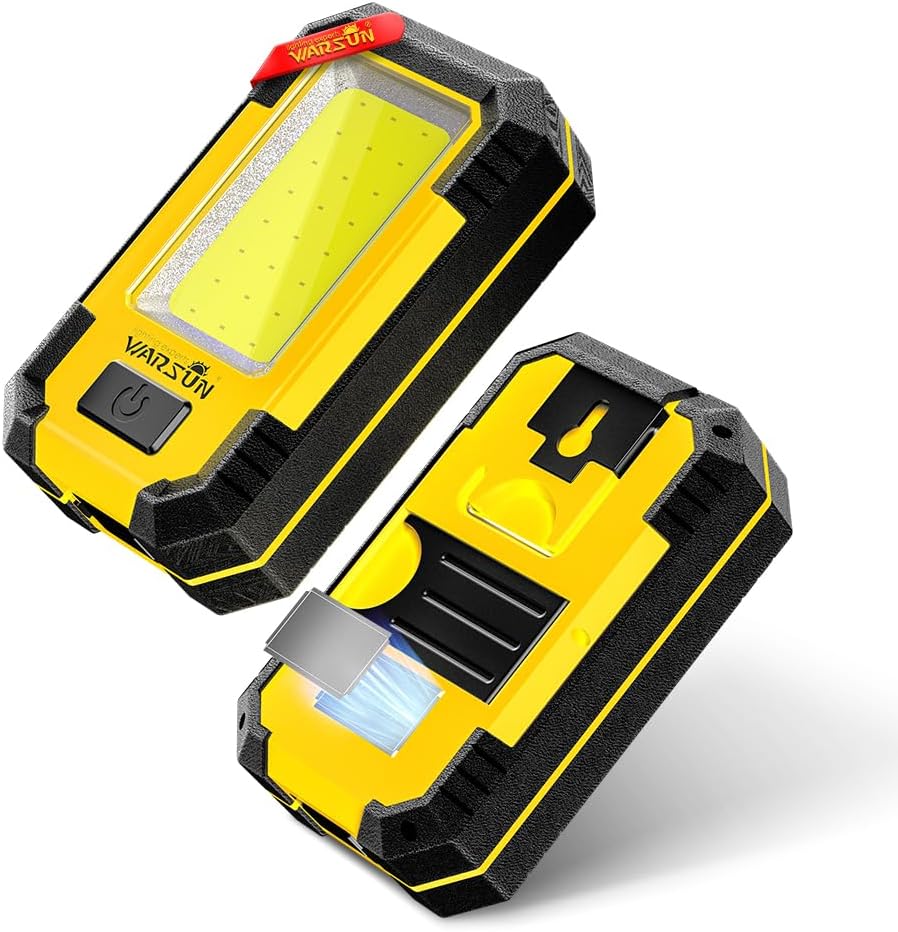 WARSUN Y36 Rechargeable LED Work Light 1200 Lumens Yellow