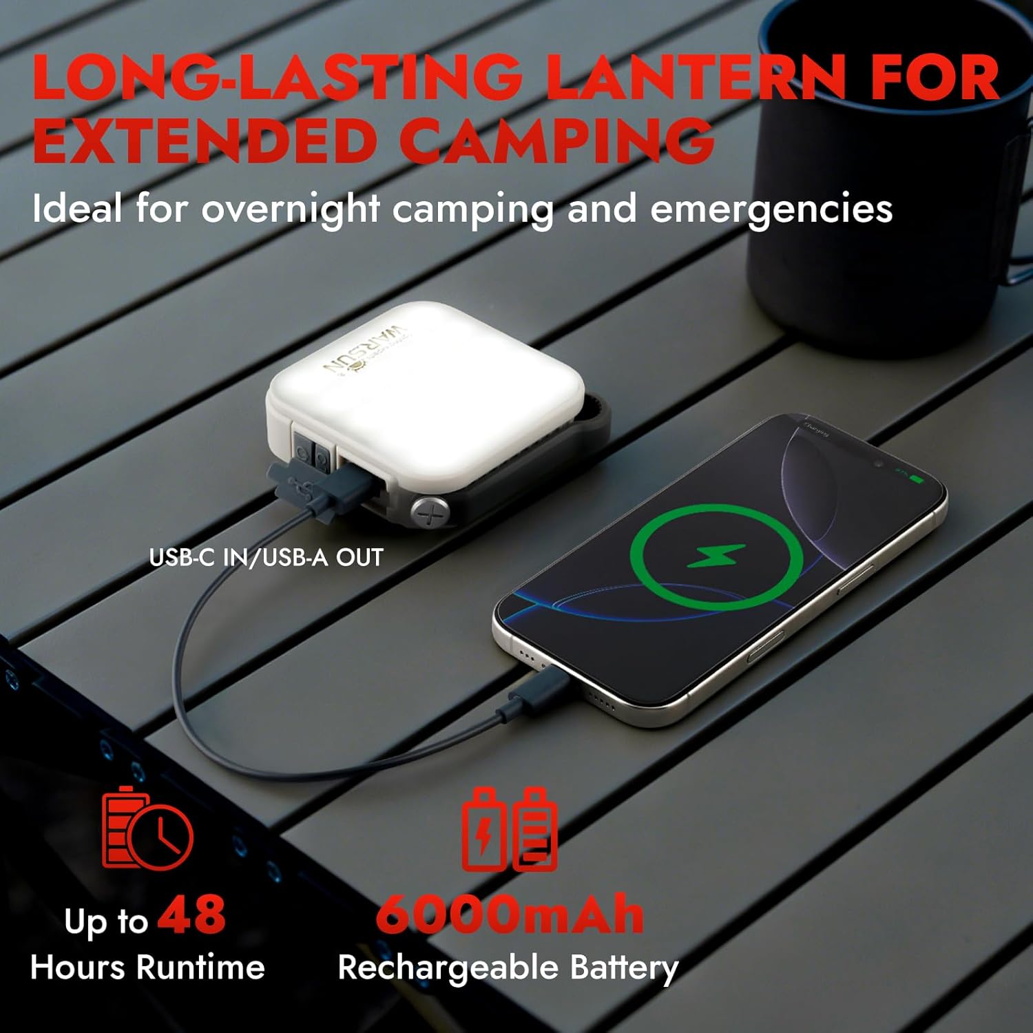Lanternes de camping solaires LED