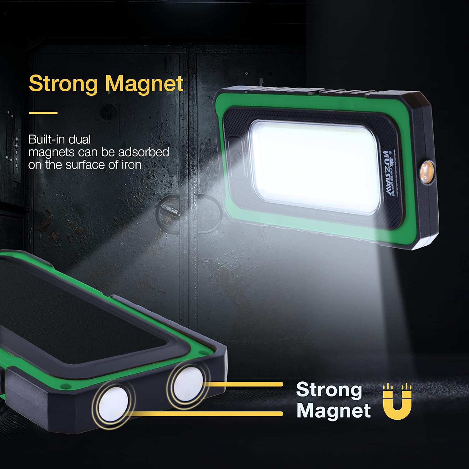 WARSUN Y40 Rechargeable LED Work Light 1500 Lumens Magnetic Green