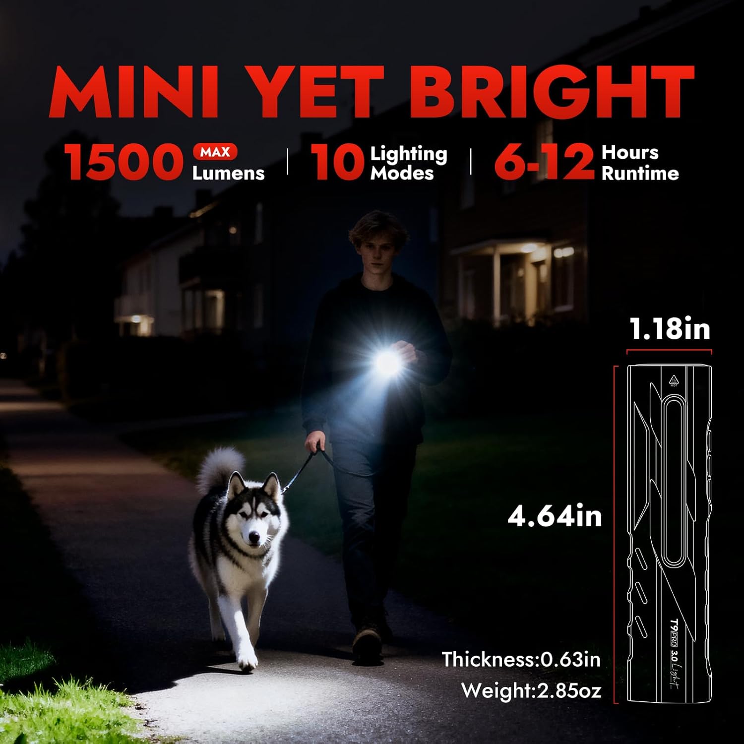 Lampe de poche EDC rechargeable – 1500 lumens