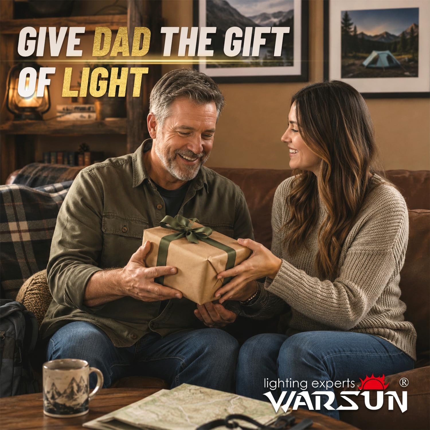 WARSUN Y36 Rechargeable LED Work Light 1200 Lumens Yellow