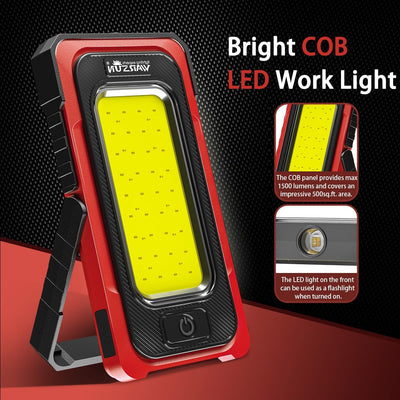 WARSUN Y40 Rechargeable Portable Magnetic Work Light 1500 Lumens Red