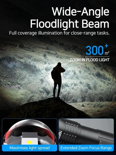 Lampe de poche rechargeable à faisceau puissant – 500 lumens
