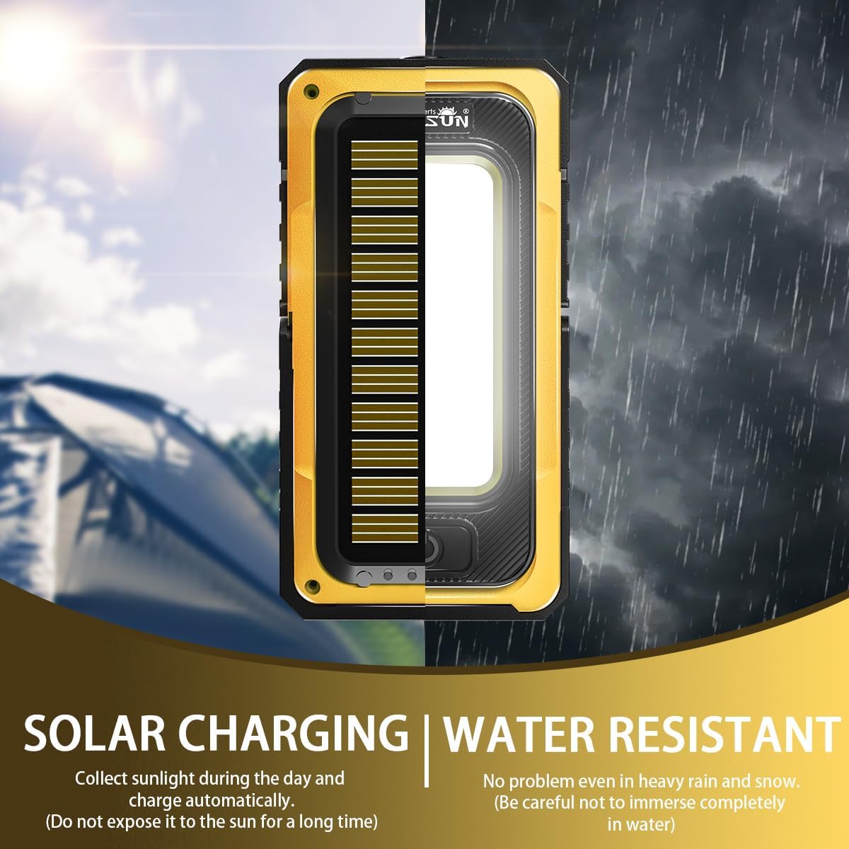 WARSUN Y40 Rechargeable LED Work Light 1500 Lumens Yellow