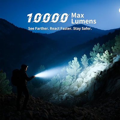 Lampe de poche haute puissance 10000 lumens