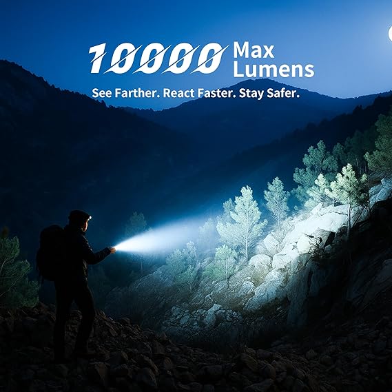Lampe de poche haute puissance 10000 lumens