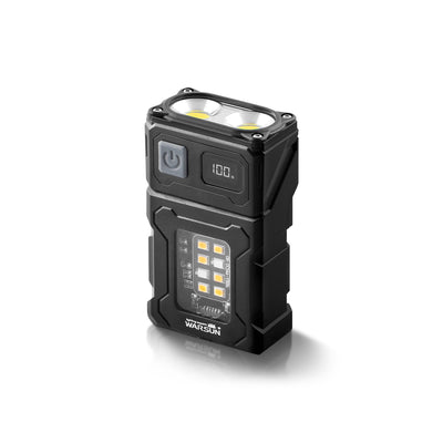 Lampe de poche LED de travail mini Swivial noire