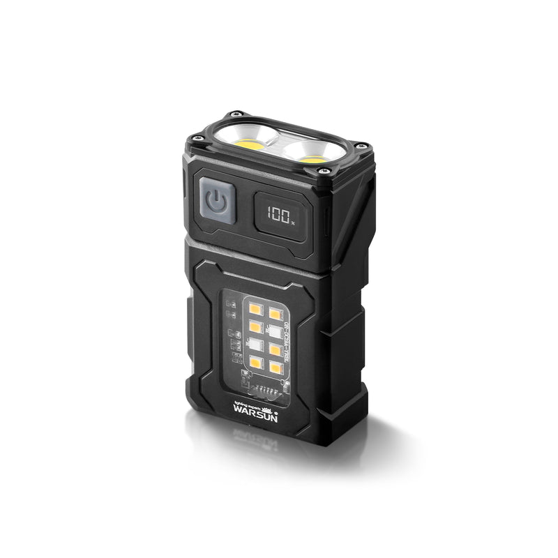 Warsun 360° Swivel Compact Flashlight - Black