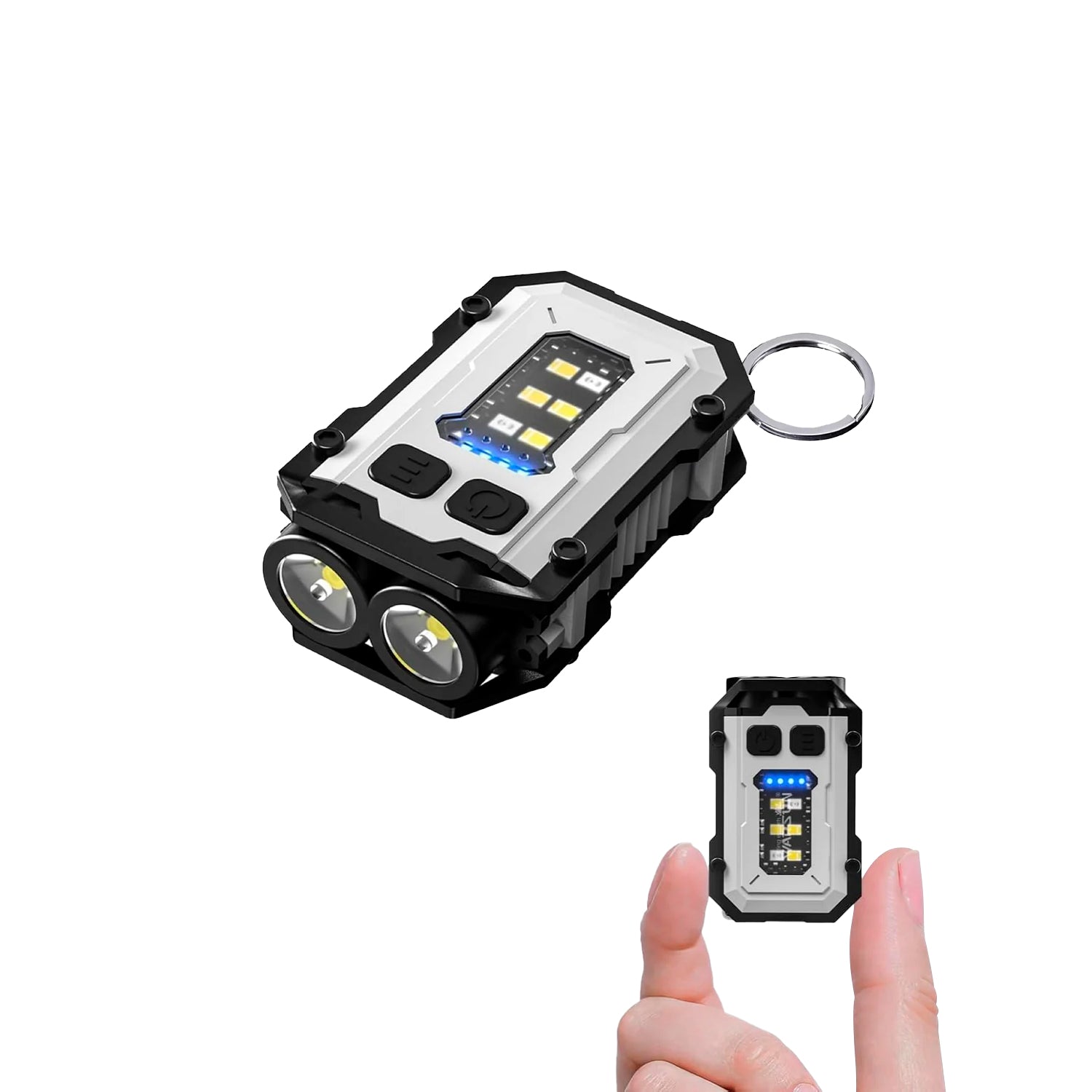 Mini lampe de poche LED rechargeable pour porte-clés