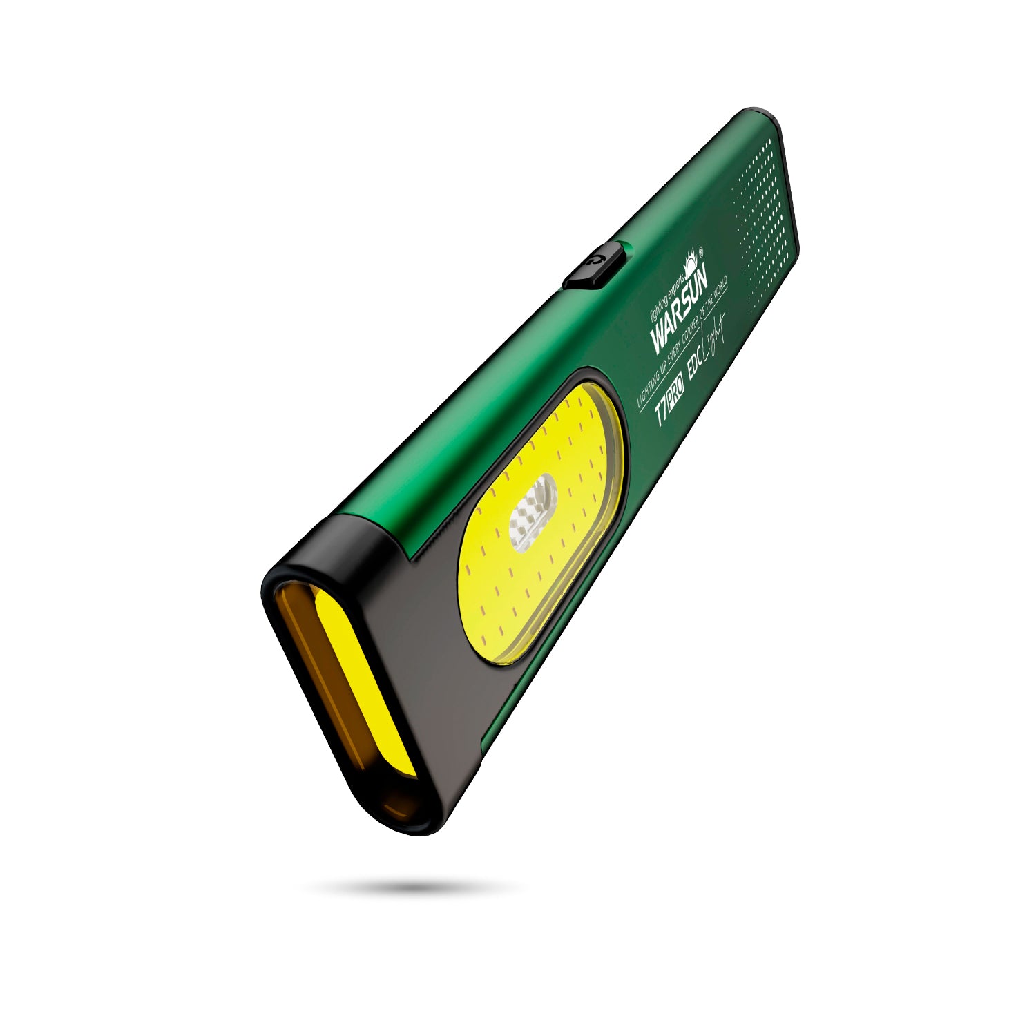 Lampe de poche étanche Slim T7 avec clip et base magnétique verte